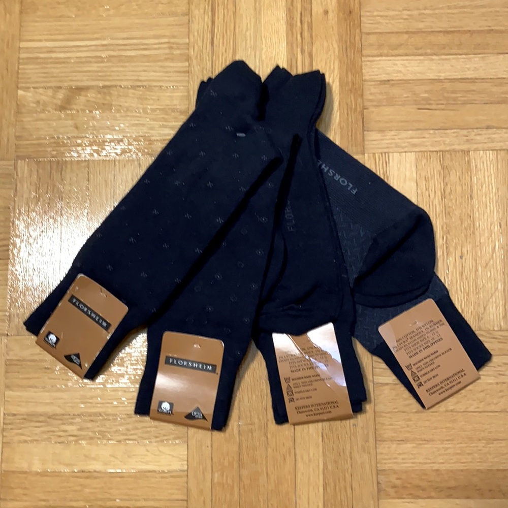 Florsheim socks 4 pack men’s fits shoe size 6-12.5